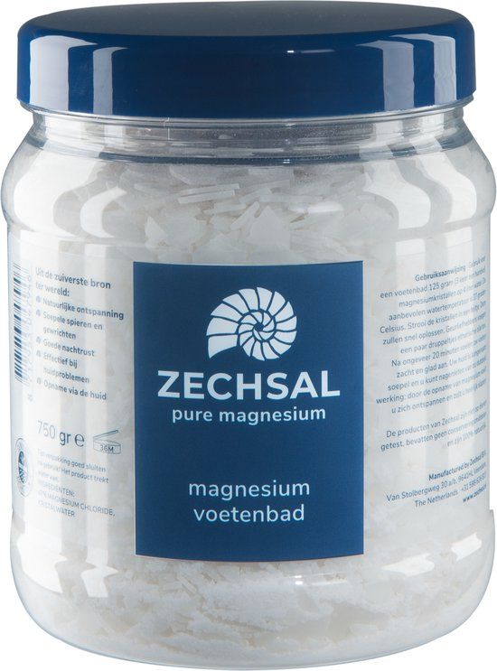 Zechsal Magnesium Voetenbadzout - 750 GR - Pure magnesium badkristallen