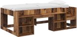 vidaXL Kinderbedframe met opbergruimte Oud hout 80 x 200 cm