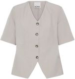 Ichi Damesblazer Ihfava Lange Mouw Effen Polyester Dove Melange