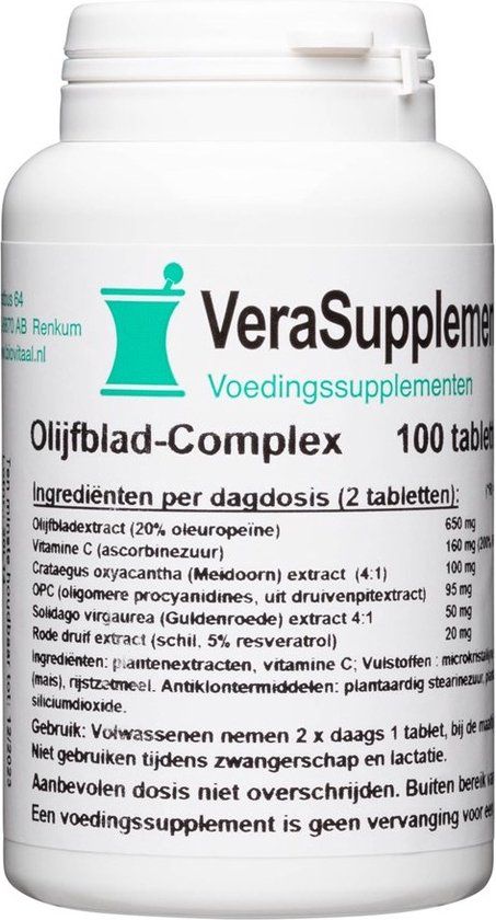 BIOVITAAL OLIJFBLAD COMP 100 mg - 100 tabletten