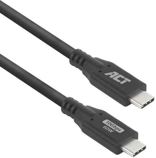 ACT USB 3.0 10Gbps 60W USB Type-C® kabel, 2 meter AC7442