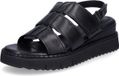 Tamaris Dames Sandalen 1-28243-46 Zwart Suède Sleehak Klittenband 42
