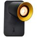 GTV Wandlamp ELLI 4434 GU10 IP20 max 20W met schakelaar draaibare moderne wandlamp zwart goud metaal voor slaapkamer hal badkamer leeslamp spot binnenverlichting