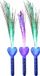 Sans marque Baguette magique - 3x - bleu - éclairage LED magique - bâton de fibre en forme de cœur