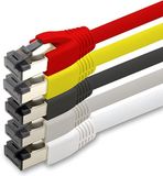 1aTTack.de 1,5 m Cat 8 netwerkkabel CAT8 kabel kleurenset - 5 stuks Cat.8 LAN 2000 MHz 40 Gbit/s 40GBase-T PoE+ patchkabel Ethernetkabel LSZH - 5 x 1,5 meter