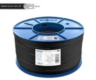 EDISION OCX-100 coaxkabel 100 m, antennekabel TV SAT buiten/binnen PE zwart, koper CU/AL, 17PAtC, CPR Fca, klasse A, SAT-kabel, voor DVB-S2, DVB-T/T2, DVB-C, RADIO, kunststof spoel 100 m