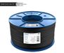 EDISION OCX-100 coaxkabel 100 m, antennekabel TV SAT buiten/binnen PE zwart, koper CU/AL, 17PAtC, CPR Fca, klasse A, SAT-kabel, voor DVB-S2, DVB-T/T2, DVB-C, RADIO, kunststof spoel 100 m