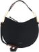 Coccinelle Leren Schoudertas Sunup Handbag Double Grainy Leather Noir / Cognac