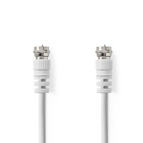 Nedis CSGL41000WT15 coax-kabel 1,5 m F-type Wit