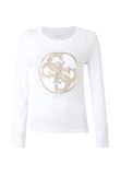 GUESS Shirt beige / goud / wit