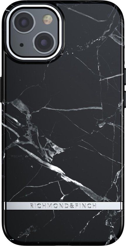 Richmond & Finch Black Marble hoesje voor iPhone 13 - Zwart