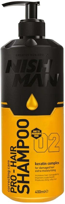 Nishman Shampoo 400 ml - Professionele Haarverzorging - voor Dagelijks Gebruik