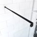 AURLANE Barre de fixation extensible 70-100cm noir mat pour douche a l'italienne - fixation murale