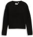 Tom Tailor - Cropped gebreide trui met glitterlook - Maat 176 - heavy black