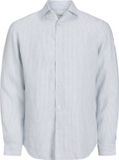 Jack & Jones Heren Overhemden Parker Linen Stripe Blauw Maat S