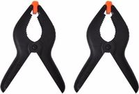 Proplus Zeilklemmen/Lijm Klem - Set van 16 stuks - Zwart - 15 cm - Kunststof