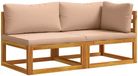 vidaXL Modulaire Sofaset met Kussens 2-zits Massief Acacia Hout