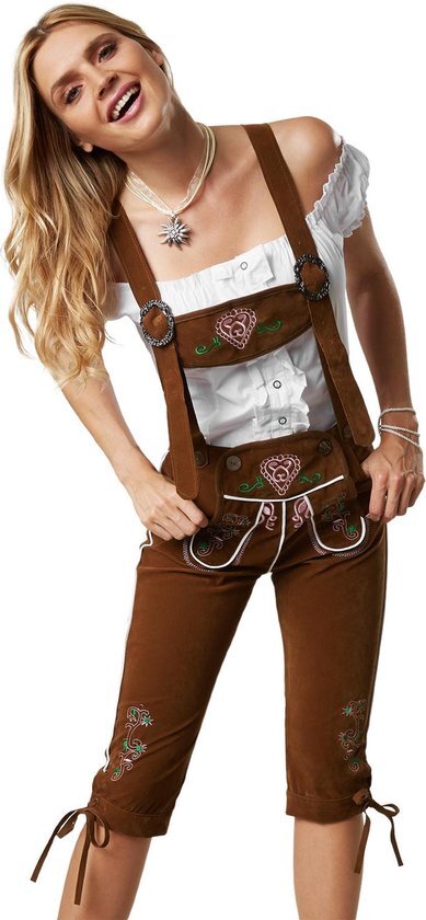 Tectake dressforfun - Lederhose Walchensee S - verkleedkleding kostuum halloween verkleden feestkleding carnavalskleding carnaval feestkledij partykleding - 302820