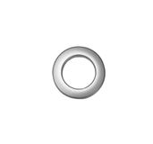 Gardinia Stof-ogen, kunststof, mat-zilver, 4,6/2,8 cm
