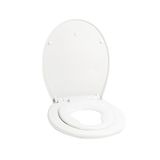 MARTILLO Cofan Abattant de WC | Forme ovale | Matériau : polypropylène | Dimensions : 44,7 x 37,1 cm