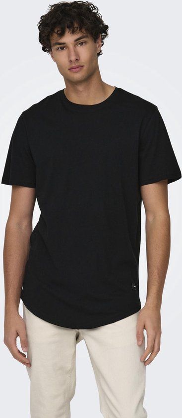 ONLY & SONS ONSMATT LONGY SS TEE NOOS Men's T-shirt - Black - Size L