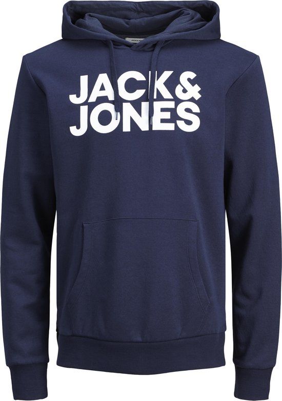 JACK & JONES JJECORP LOGO SWEAT HOOD NOOS Men's Sweater - Size M - Blue