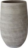 HS Potterie Vaas-Pot Tokio D25xH50 Wit/Crème Aardewerk/Keramiek Waterdicht