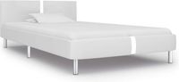 vidaXL Bedframe kunstleer wit 90x200 cm