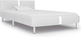 vidaXL Bedframe kunstleer wit 90x200 cm