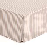 Bankhoes 150 x 190/200 cm lattenbodem overtrek 150 cm kleur beige strepen