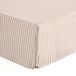 Bankhoes 150 x 190/200 cm lattenbodem overtrek 150 cm kleur beige strepen