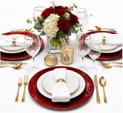 Othmar Decorations Assiettes de dîner - 8x - rouge brillant - 33 cm - Plastique - Rond - Sous-assiettes