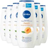 NIVEA Douchegel Peach & Apricot Seed Oil - 6 x 250 ml