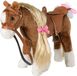 Inovra - Cheval en peluche avec selle/bride - 28 cm - Marron