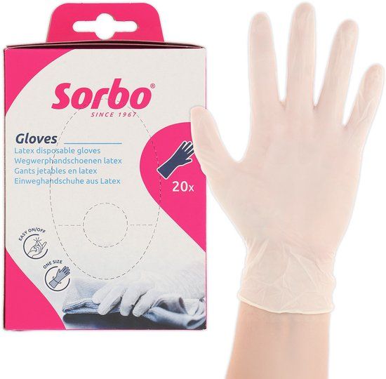 Sorbo Wegwerphandschoenen - 20 stuks - Latex