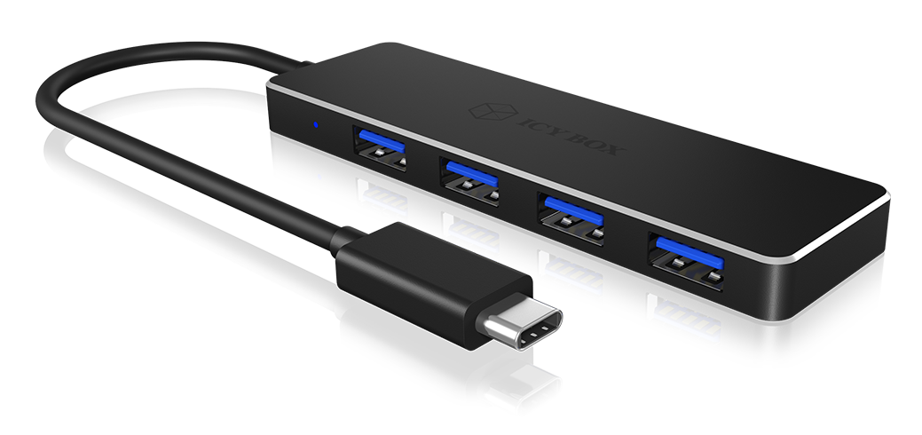 ICY BOX IB-HUB1410-C3 - USB 3.1 Gen 1 Hub - 4 Ports - Zwart