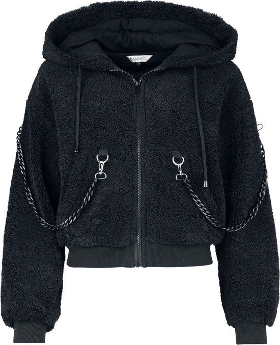 Banned Vinnie The Bunny Hoodie Dames Fleece - Zwart - M