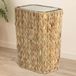 OEM Bol 12 Liter Boho Prullenbak met Pop-up Deksel - 2 in 1 Rotan Afvalbak & Vuilnisbak - Beige