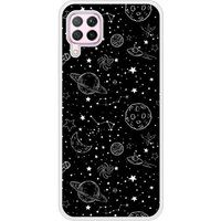 P40 Lite Galaxy draw Bedrukt siliconen hoesje
