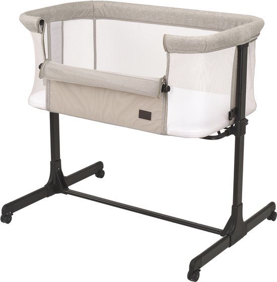 Bebies First Co Sleeper Beige - Adjustable Frame & Mattress - From 0-6 months