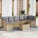 Prolenta Maison Exclusive Tuinset met 8 zitplaatsen Beige Polyrotan
