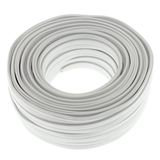 Luidsprekerkabel platte 2x2,5mm² - wit - 25m - CCA - audiokabel - luidsprekerkabel