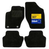 DBS - Automatten - op maat gemaakt voor 307/307 SW (2000-2009) - Antislipvloermatten voor auto - Galaxy tapijt - 4 stuks