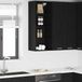vidaXL Hangkast Zwart Eiken 40 x 29,5 x 100 cm Bewerkt Hout