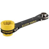 Klein Tools KT155T ratelsleutel 6-in-1 voor heren met bouten en huls, felgeel