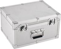 Merkloos Gereedschapskoffer Aluminium - Opbergkoffer Koffer - Apparatuur Beschermen - Met Uitneembaar Schuim - 40x32x20.5 cm - Zilver