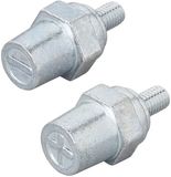 ProPlus Set van 2 Schroefbare Accupolen M8 – Voor (lithium) accu met standaard accupolen – Plus- en minpool – Zilver