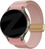Bandz Gevlochten nylon bandje 'Easy fit' - Roze