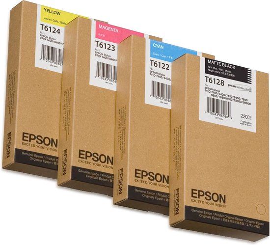 Epson T6124 - Inktcartridge - Geel - 220 ml