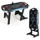 Coast Table de Air hockey pliable - Noir - 144x68x79 cm - Affichage LED & Moteur 12V